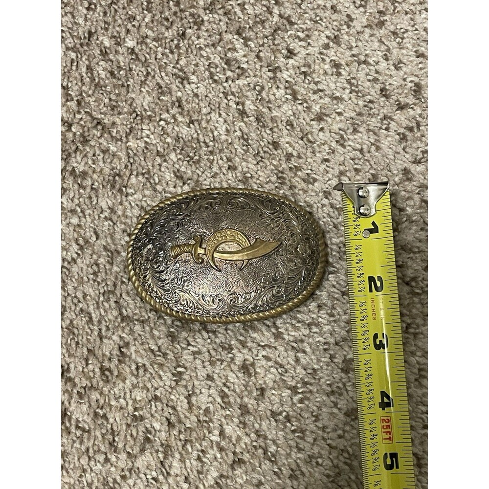 Vintage Gold Tone Shriner Belt Buckle Mason Masonic Freemason - Picture 3 of 4